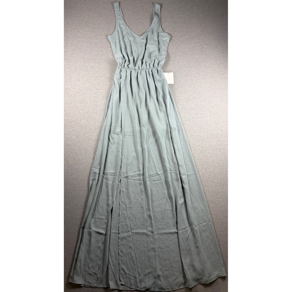 Show Me Your Mumu Kendall Maxi Dress Medium Sage Green Chiffon Bridesmaid Formal